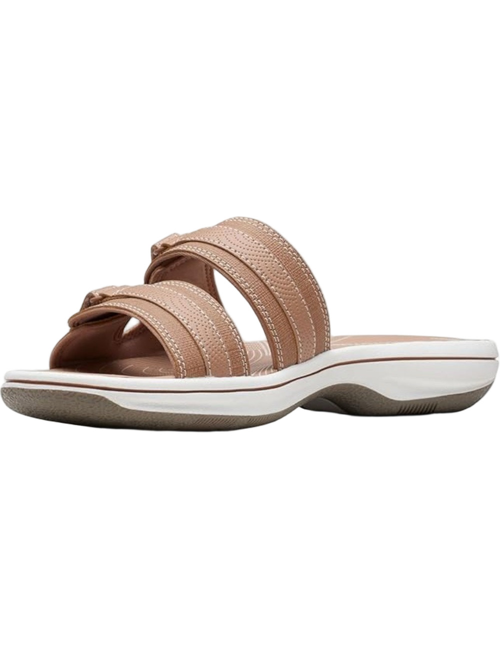 Clarks® Cloudsteppers Breeze Piper Women's Slide Sandals 8 Tan NEW - Picture 4 of 13